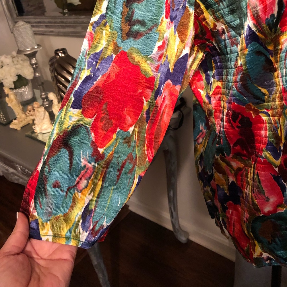 Coldwater creek women’s floral  shirt button down - Picture 3 of 6